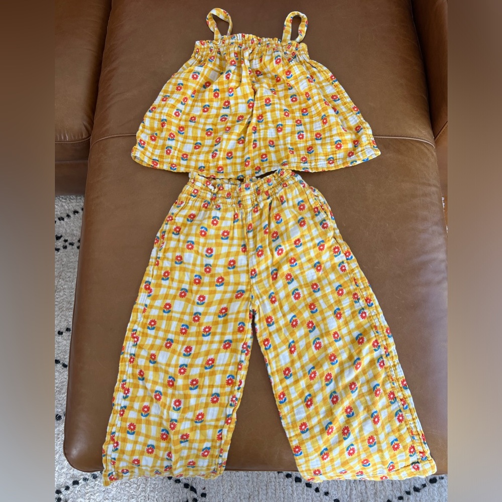 Hanna Andersson size 8 muslin tank/wide leg set